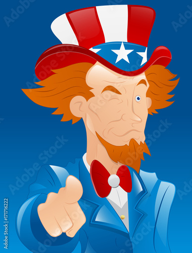 Cartoon Uncle Sam Pointing Finger
