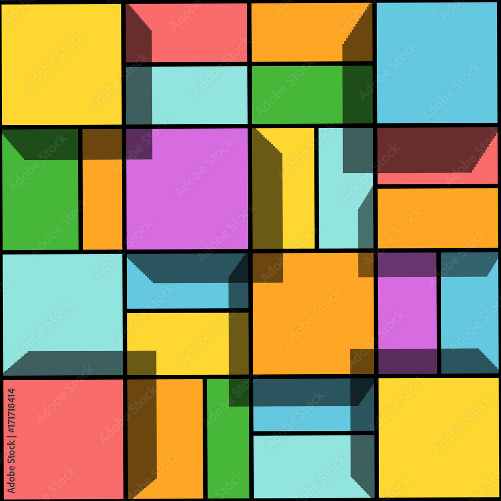 Colorful Boxes Vector Graphic Background