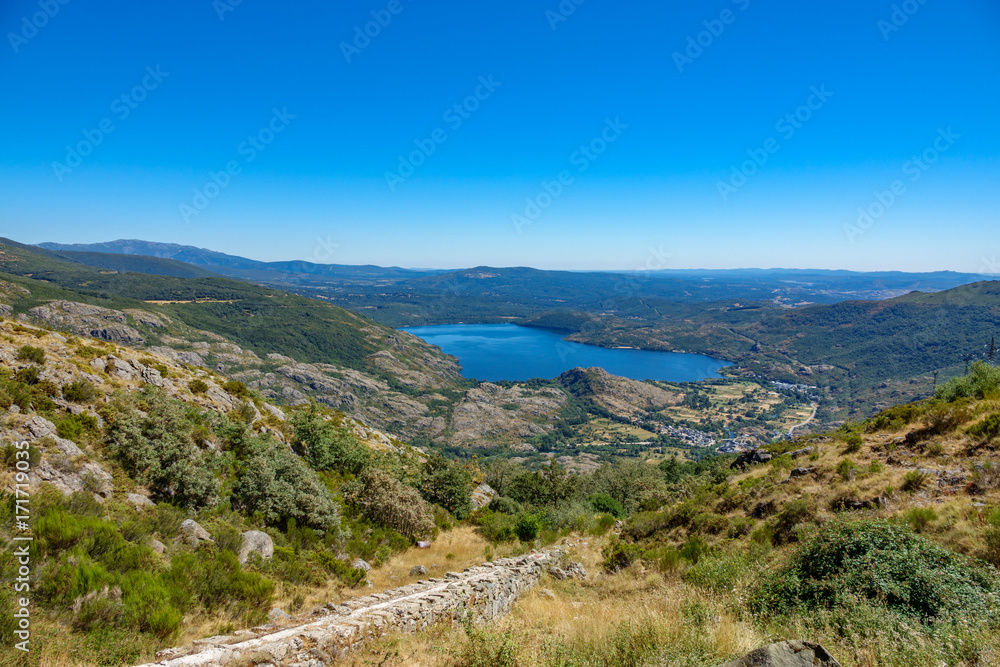 Top view of Sanabria lake panoramic view (Spain)