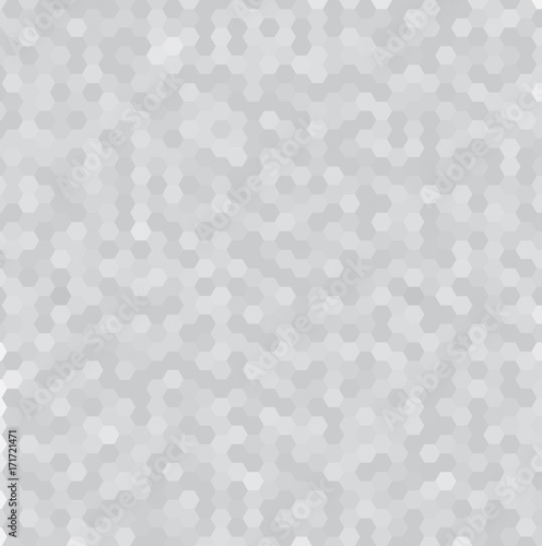 Abstract white and gray 3d hexagonal pattern. Geometric mosaic background with hexagon element. Vector