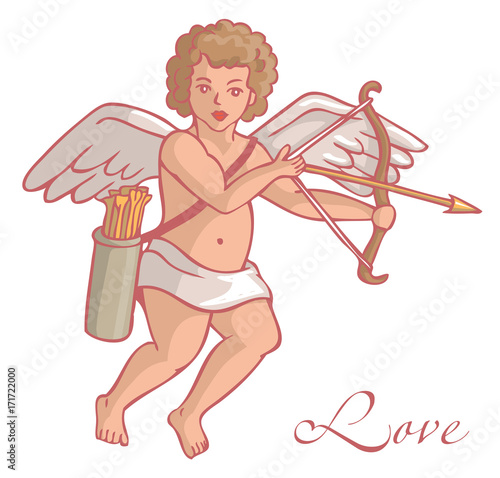 Cupid with quiver and arrows