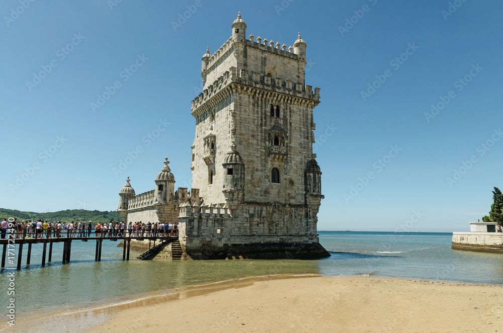  Torre de Belem, Belem Tower or the Tower of St Vincent. One of the best place to visit  in Lisbon, Portugal and UNESCO World Heritage Site..