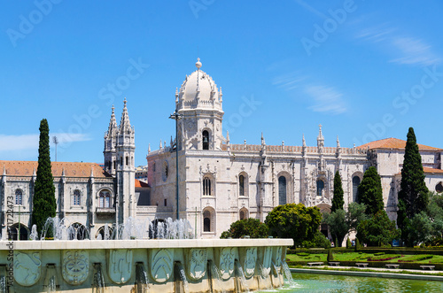The Jeronimos Monastery or Hieronymites Monastery (Mosteiro dos Jeronimos) is a former monastery of the Order of Saint Jerome near the Tagus river in the parish of Belem in Lisbon , Portugal.