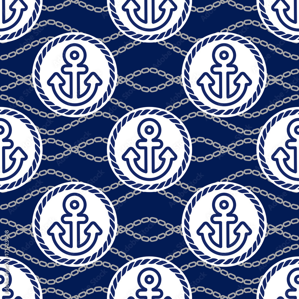 Seamless pattern with anchors. Ongoing backgrounds of marine theme. Seamless pattern with anchors. Ongoing backgrounds of marine theme.