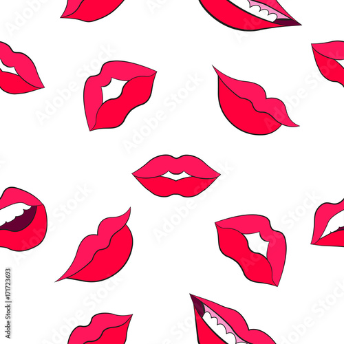 Woman's lip seamless 7