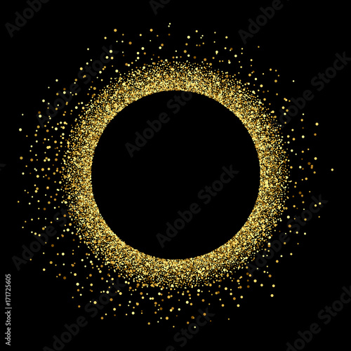 Vector golden glitter background