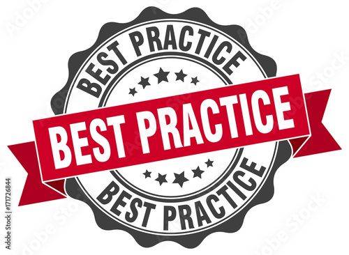 best practice stamp. sign. seal