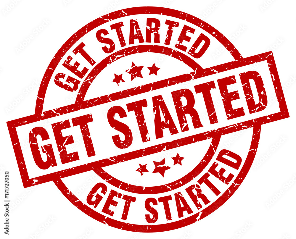 get started round red grunge stamp get started round red grunge stamp