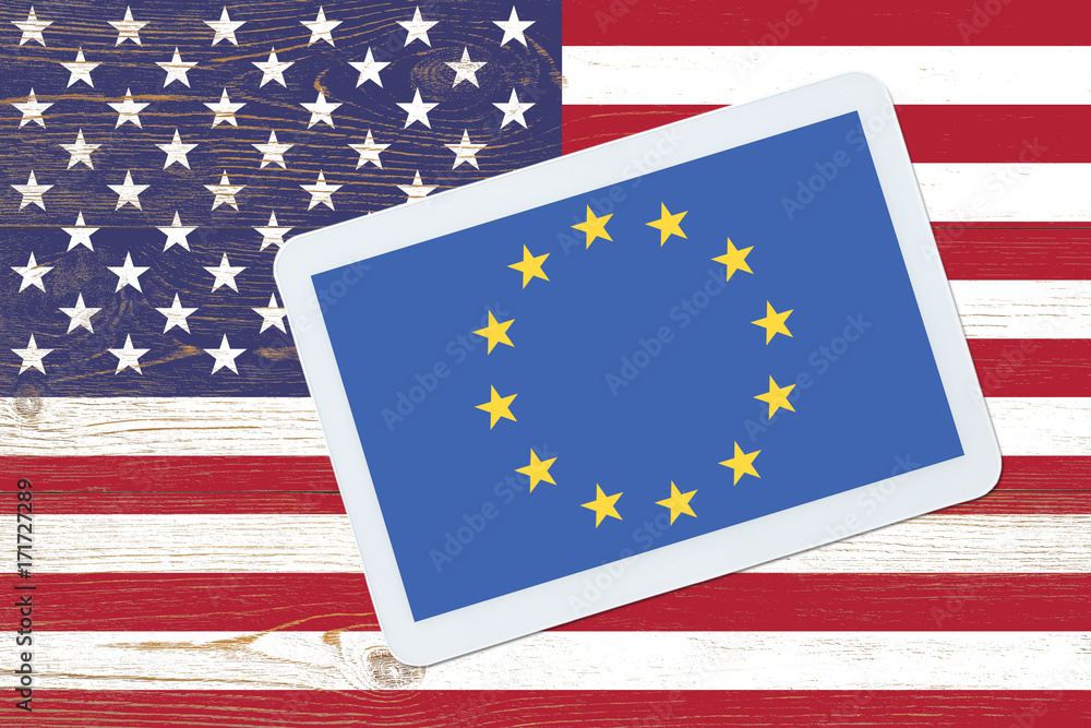playing cards with back side uk flag on germany colors painted table, political relationship concept playing cards with back side uk flag on germany colors painted table, political relationship concept