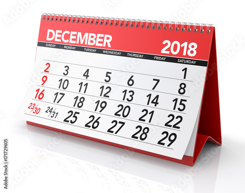 December 2018 Calendar