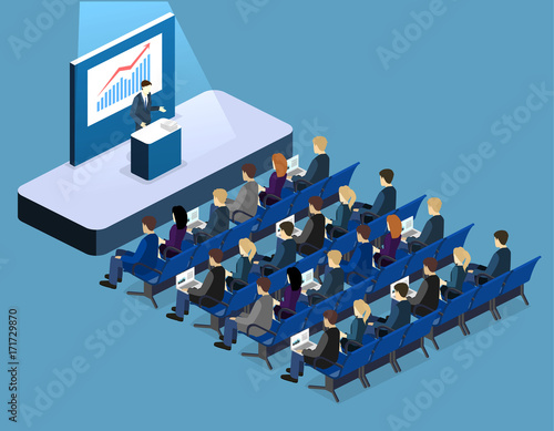 Business meeting in office Business presentation meeting in conference hall.