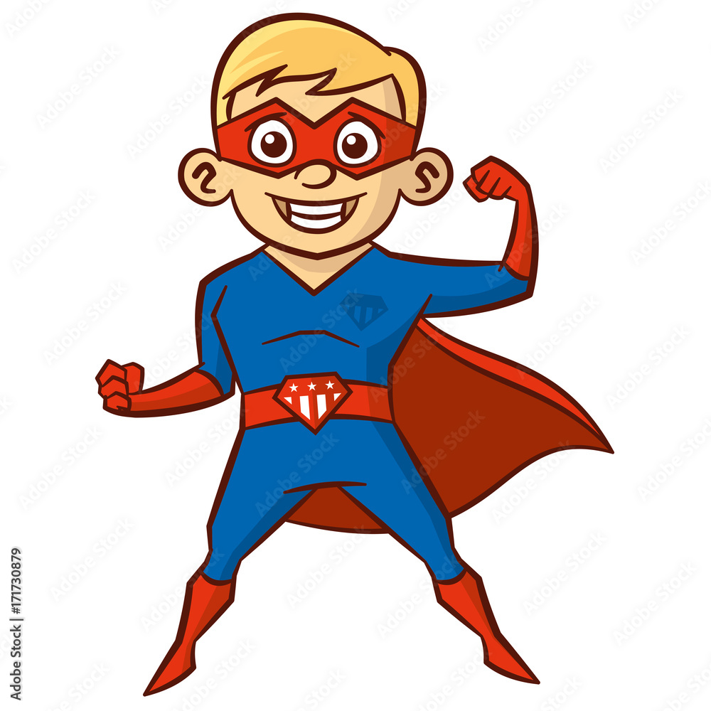 Superhero boy Cartoon character Superhero boy Cartoon character