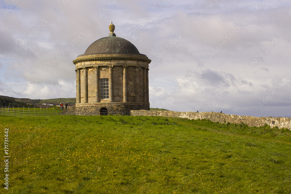 Mussenden Temple on the Downhill Demesne on the North Coast of Ireland in County Londonderry. Mussenden Temple on the Downhill Demesne on the North Coast of Ireland in County Londonderry.