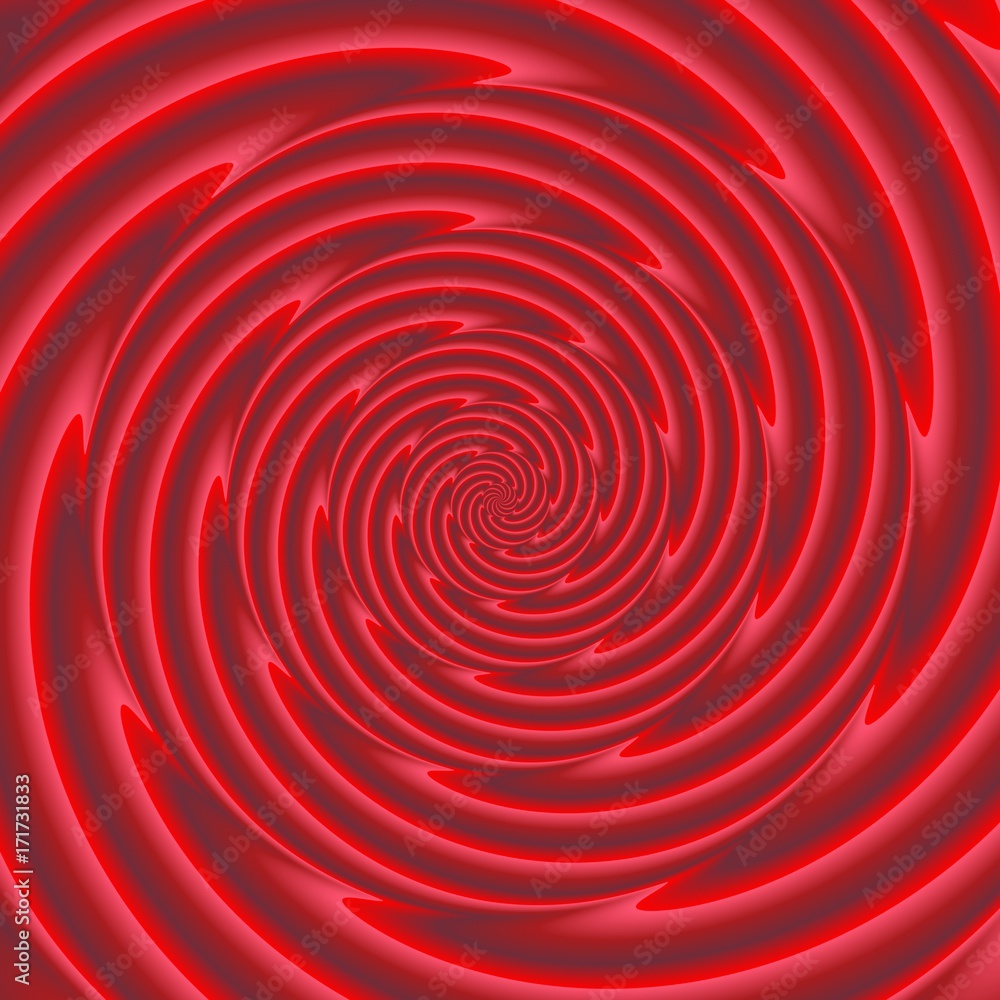 Naklejka premium Red spiral pattern - digitally rendered background