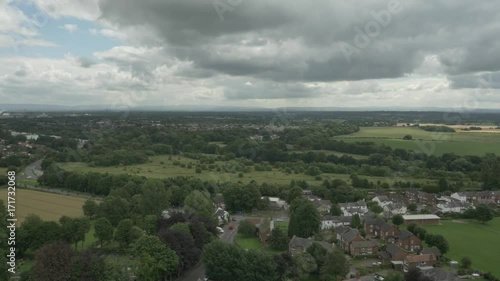 Aerial 11 of Houses in Rural Manchester, UK