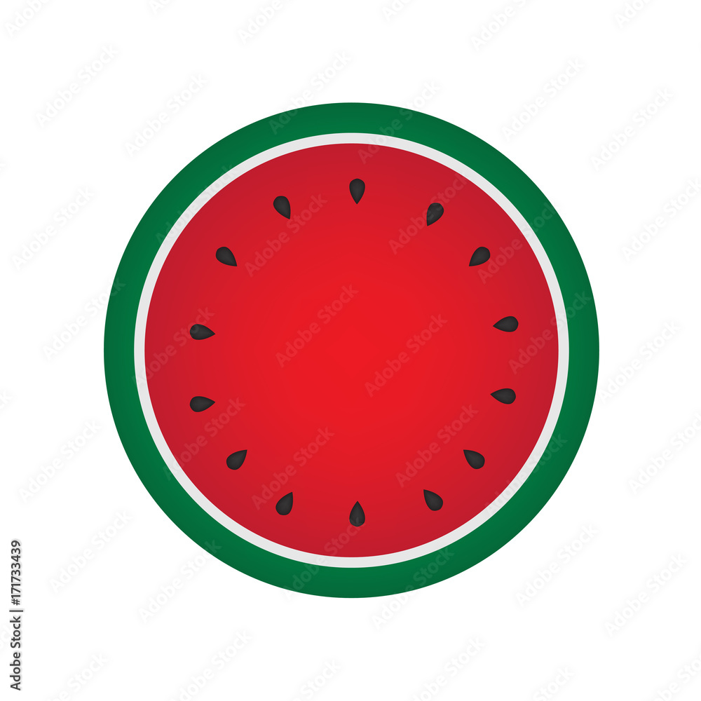 Fototapeta premium watermelon fruit icon- vector illustration