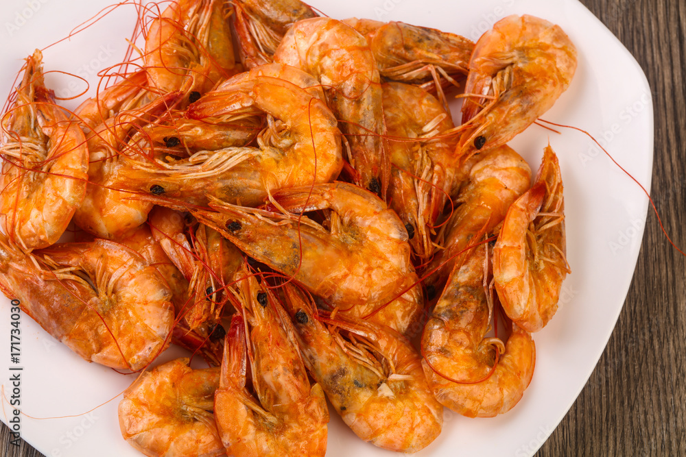 Boiled prawns Boiled prawns