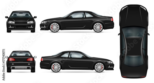 Sport car vector mock up