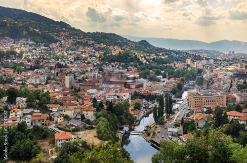 Panoramic view on Sarajevo - Bosnia and Herzegovina photo