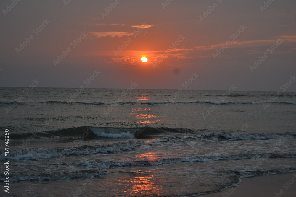 Fototapeta premium Sunset On Beach
