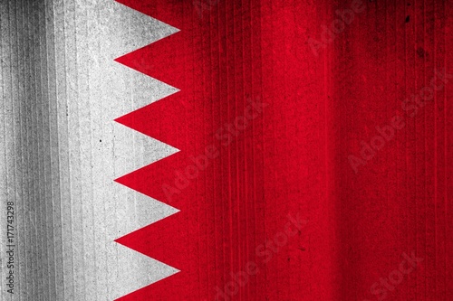 Stone waves. Flag of Bahrain.