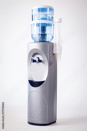 Water dispenser on white background