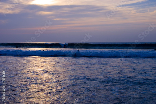 Beautiful Golden Sunset or Sunrise over the Ocean