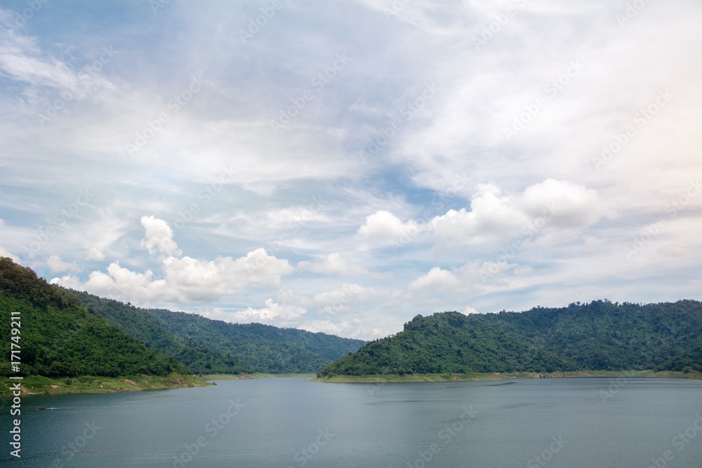 Scenic View at the Behind of Khun Dan Prakarn Chon Dam