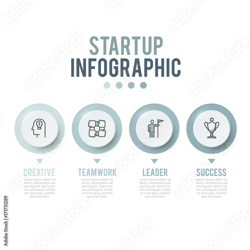 Vector infographic, number options template