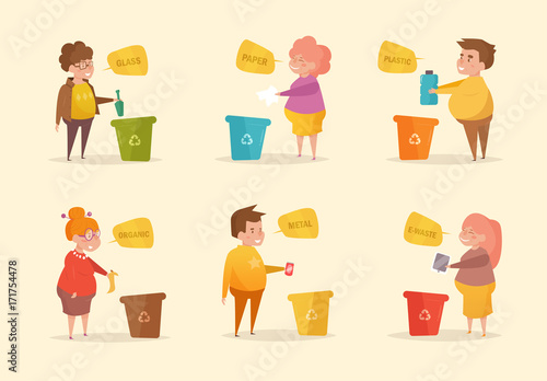 Separate sorting garbage. Vector.
