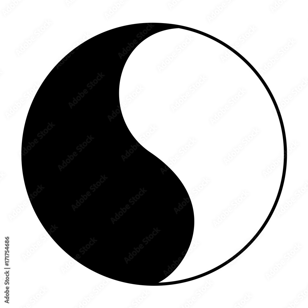 Yin Yang Symbol Circle - vector clip-art illustration Yin Yang Symbol Circle - vector clip-art illustration