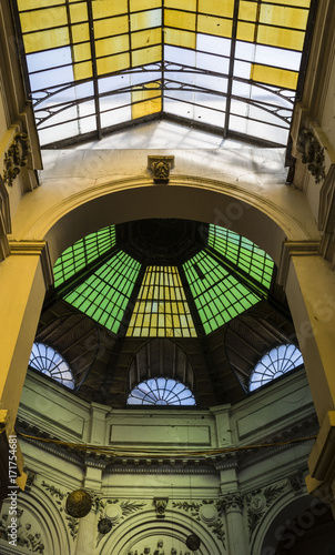 Passage Macca Villacrosse, covered yellow glass passage in Bucuresti, Romania © elephotos