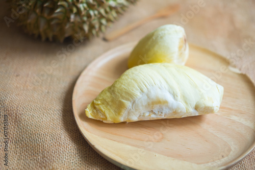 Delicious durian meat for tropical fruit