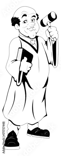 Judge - Vector Character Illustration