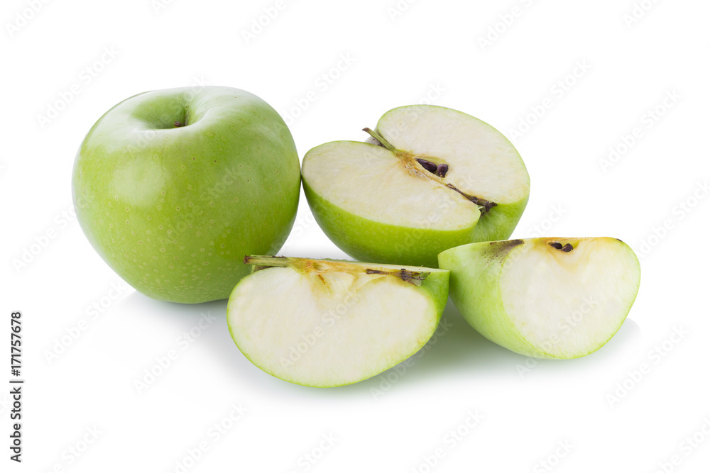 Fresh Green Apple Isolated on White Background Fresh Green Apple Isolated on White Background