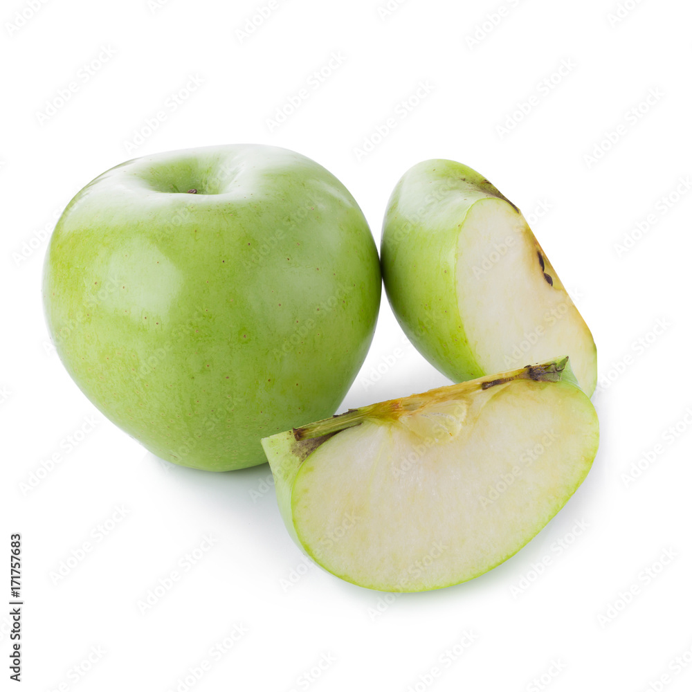 Fresh Green Apple Isolated on White Background Fresh Green Apple Isolated on White Background