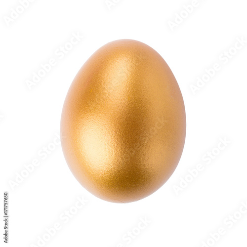 Golden Egg isolated on a white background