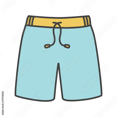 Swimming trunks color icon
