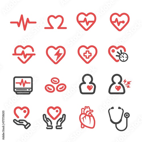 heart medical thin line icon