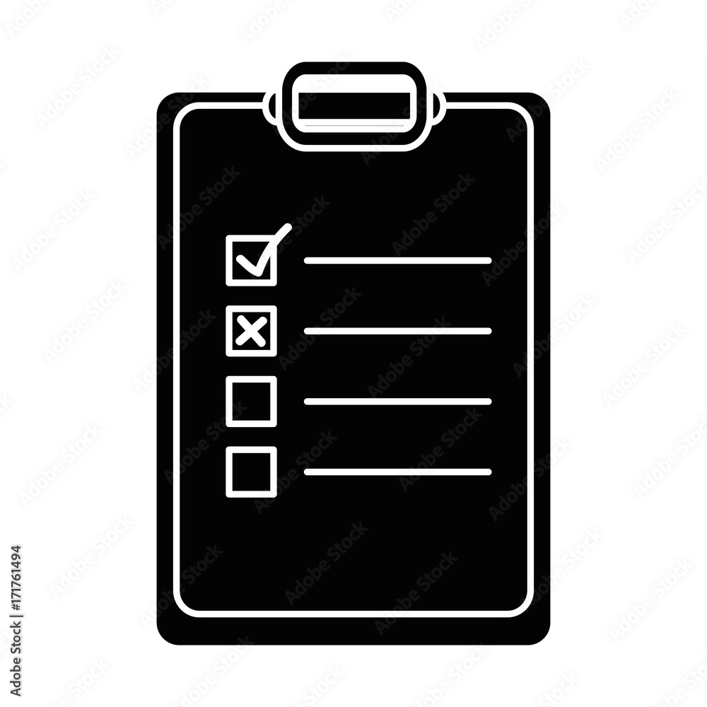 checklist clipboard isolated icon checklist clipboard isolated icon