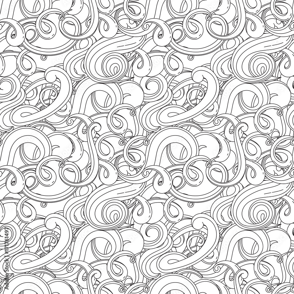 Wave vector seamless pattern. Curves. Nice pattern model Wave vector seamless pattern. Curves. Nice pattern model