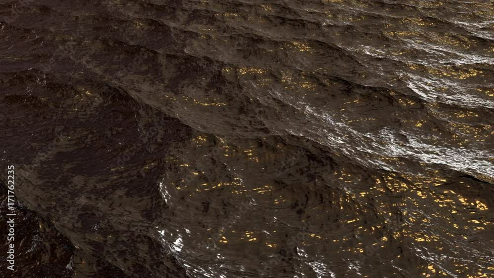 Fly over dark disturbed ocean water surface in slow motion, loopable Fly over dark disturbed ocean water surface in slow motion, loopable