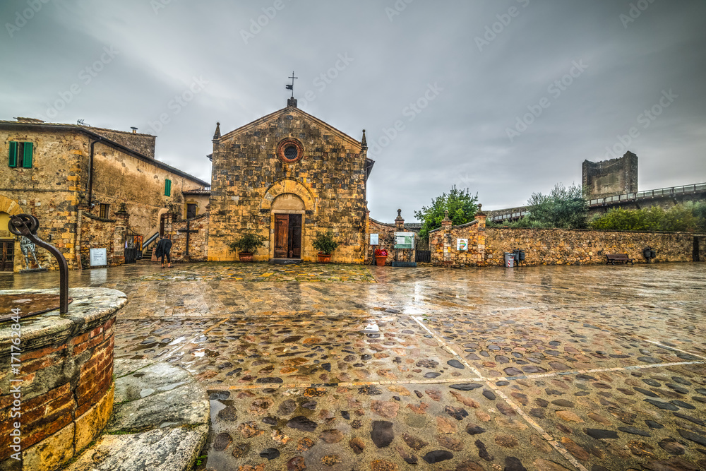 Santa Maria Assunta abbey in Monteriggioni