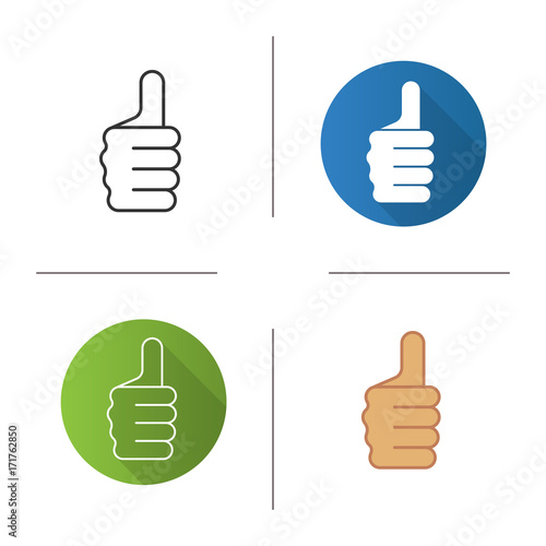 Thumbs up hand gesture icon
