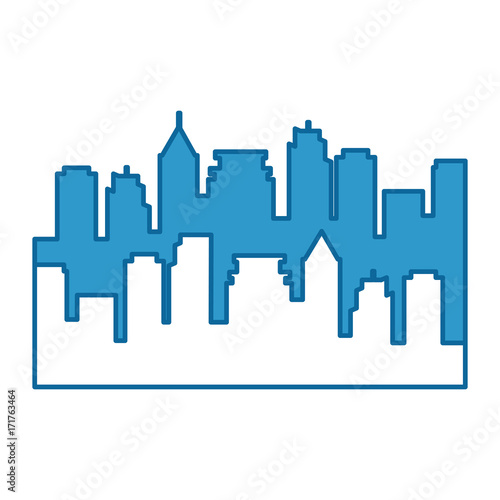 cityscape buildings silhouette icon vector illustration design