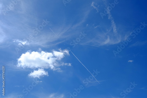 Canvas Print Blue Sky with Cloud Background.