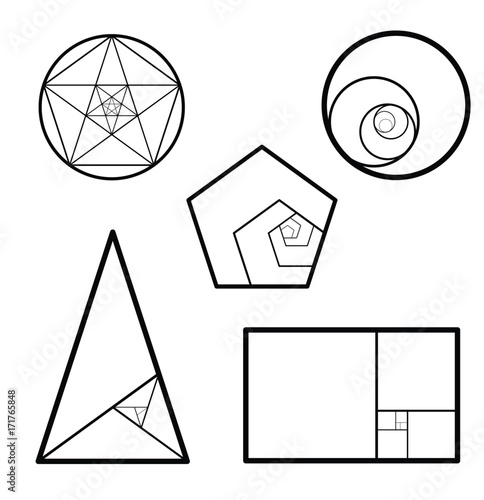 Golden ratio. Cover template.