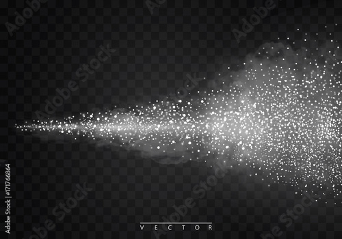 Water spray mist of atomizer. On a transparent background. Vector cosmetic effect illustration