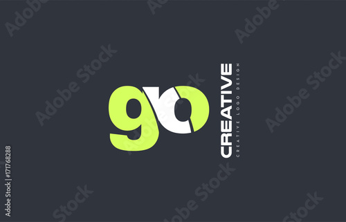 green letter go g o combination logo icon company design joint joined