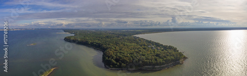Aerial view baltic sea in Tallinn Estonia, district Harjumaa county, Kakumae